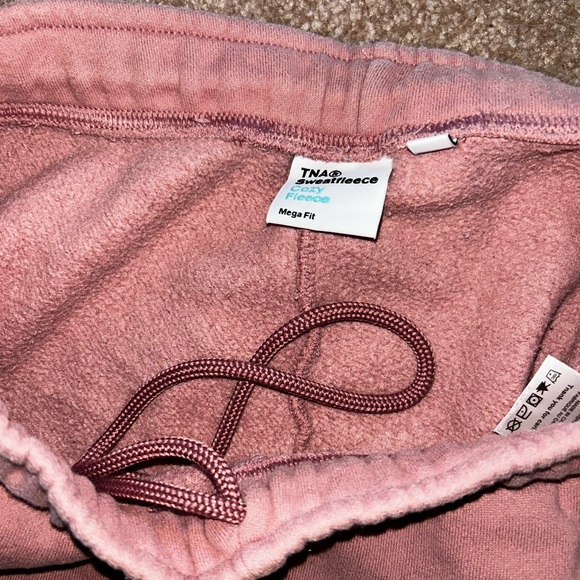 Aritzia tna gd ashy rose pink cozy fleece mega sweatpants!! - Picture 2 of 4